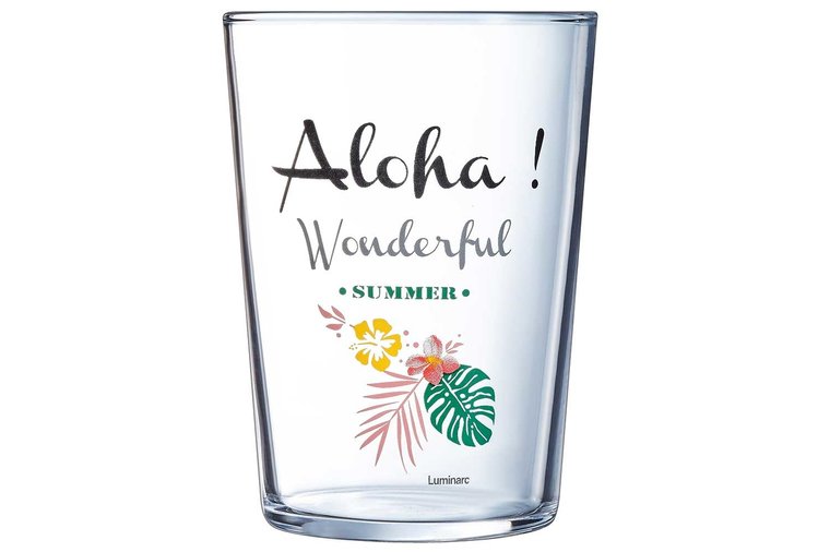SUMMER TIME GLAZEN ALOHA 50CL SET 6 STUKS