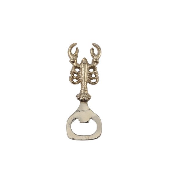 Flesopener kreeft goud - 11x4,5cm