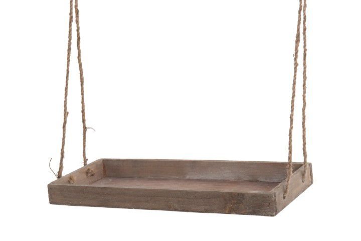  Hanging wooden tray 35x15x3cm Natural-wash