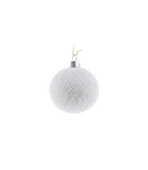 KERSTMIS COTTON BALL - WHITE SILVER