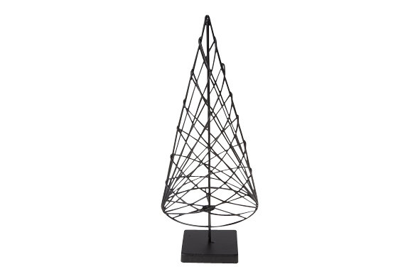 KERSTBOOM KEGEL METAAL ZWART 10X10X25CM