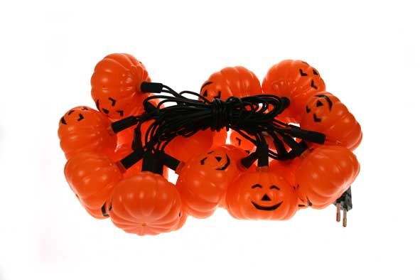 HALLOWEENVERLICHTING POMPOEN 20 LED batt.