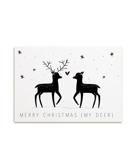 Cadeaukaartje Merry Christmas (my deer)