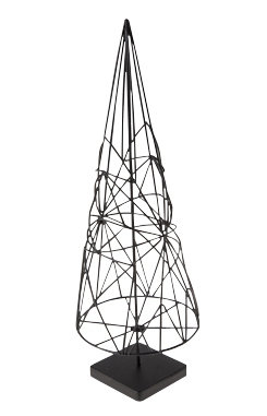 KERSTBOOM KEGEL METAAL ZWART 11X11X32CM