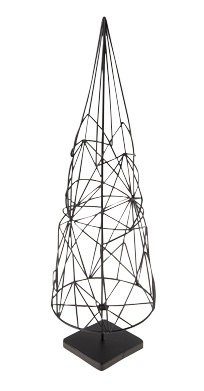 KERSTBOOM KEGEL METAAL ZWART 12X12X38,5CM