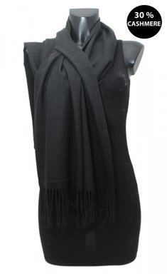Shawl zwart Kasjmier