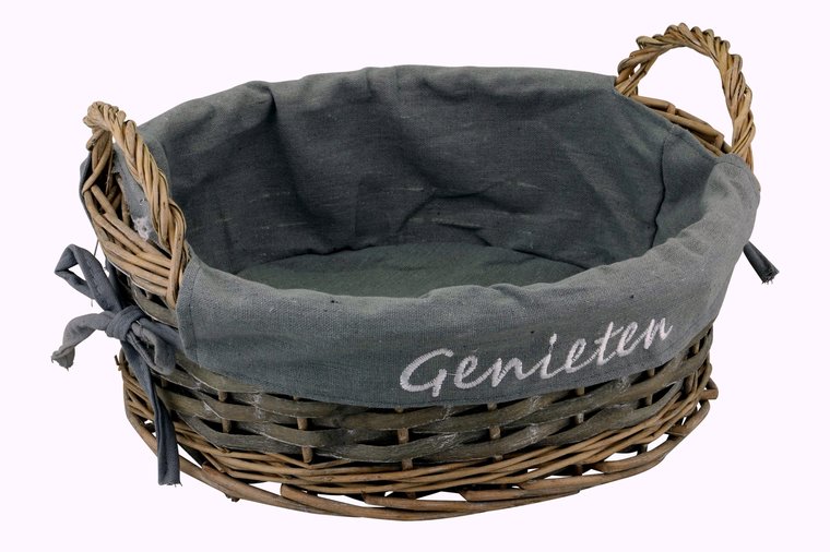 Broodmand rond 32x12 cm Genieten