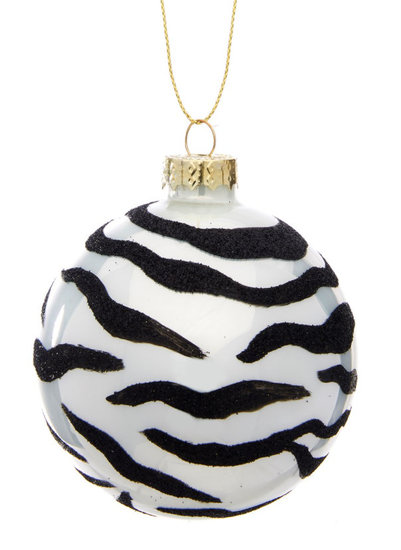 Kerstballen LUXE ZEBRA PRINT SET 2