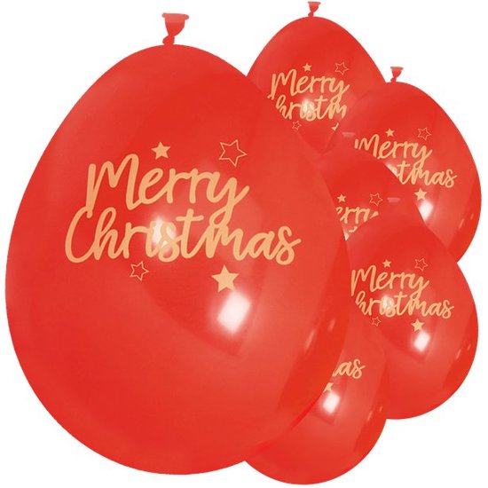 Ballonnen Merry Christmas 8 stuks