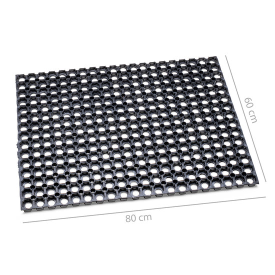 Ringmat 40 x 60 cm deurmat rubber