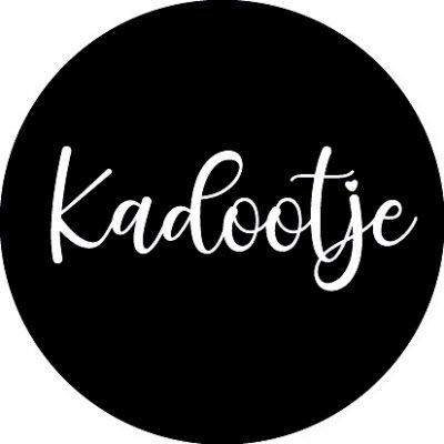 Stickers Kadootje 10 X  rond zwart