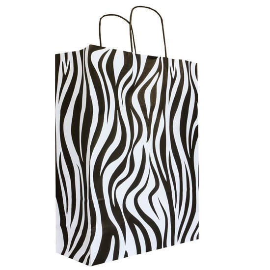 Cadeautasje Zebra 25x12x31cm