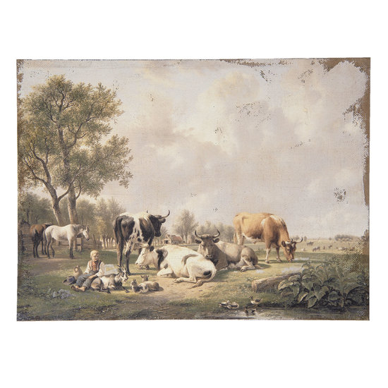 Schilderij Kinderen in weiland