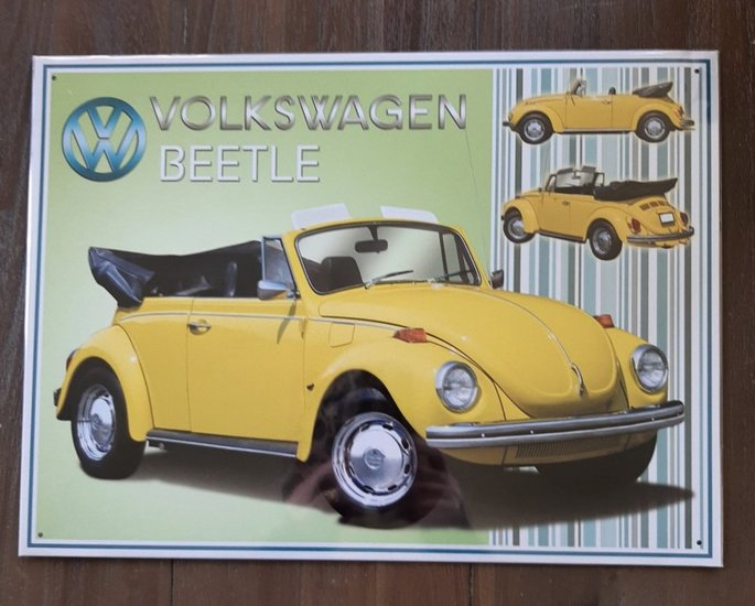 VW Beetle Carbriolet wall sign