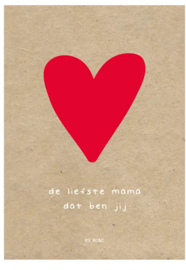 Moederdag Kaart / De liefste mama dat ben jij