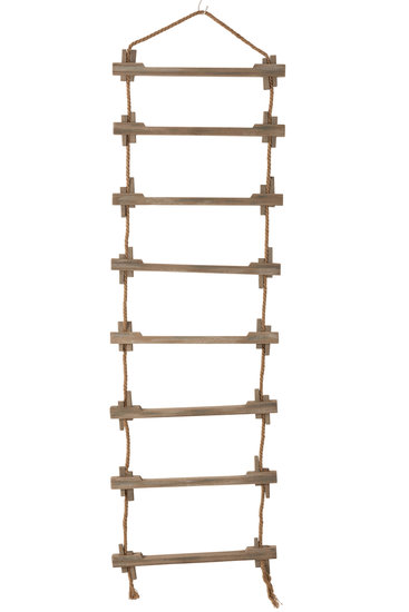 Ladder Hangend Deco Jute Koord/Hout J-Line