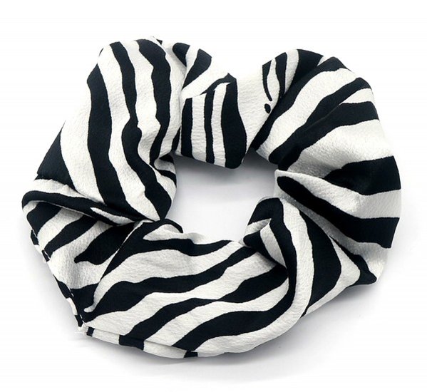 Haar elastiek Zebra Black