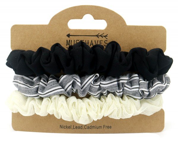 Elastics Set 3pcs White-Grey-Black