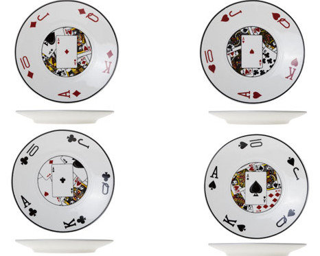 POKER CARDS GEBAKBORD D16CM SET 4