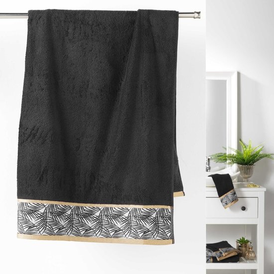 Handdoeken zwart100% katoen 70 x 130