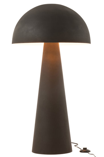 Lamp Paddenstoel 95 cm.  Metaal mat Zwart J-Line