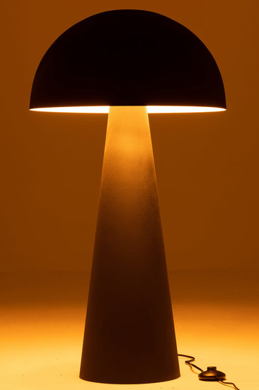 Lamp Paddenstoel 95 cm.  Metaal mat Zwart J-Line