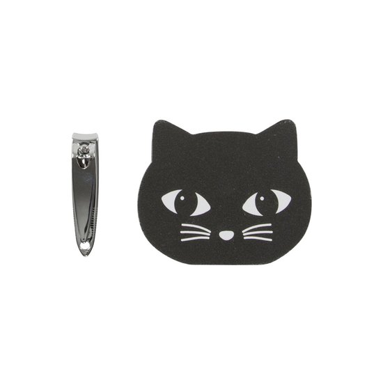 GRATIS BIJ EEN BESTELLING VANAF €40,00!/BLACK CAT NAIL BUFFER & CLIPPERS