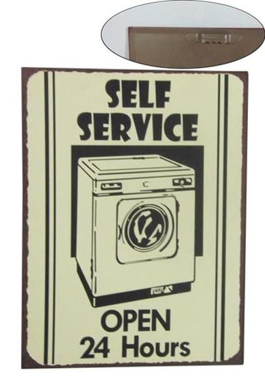 Tekstbord Laundry-Self Service