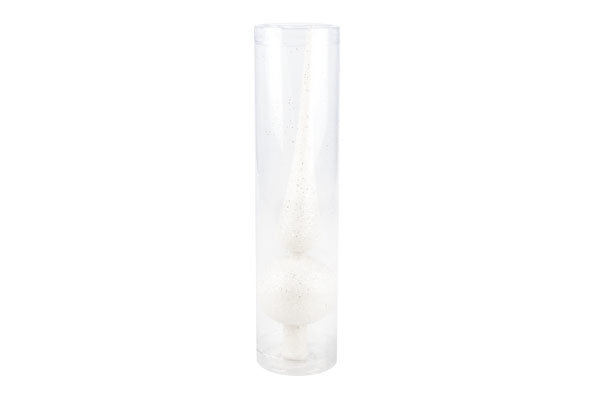 KERSTBOOMPIEK GLITTER WIT H23CM KUNSTSTOF