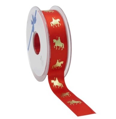 Sierlint Sint op Paard - Rood/goud 2 meter