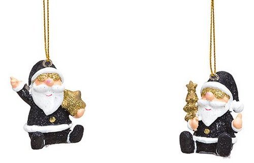 KERSTBAL HANGER KERSTMAN  SET 2 STUKS