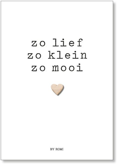 Baby / Kaart / Zo lief zo klein zo mooi / Hartje