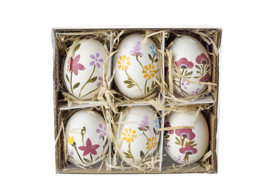 PAASEI SET6 FLOWERS WIT D6CM 