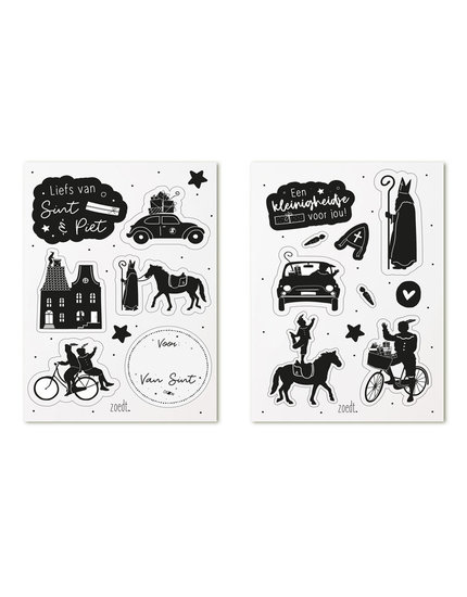 Sinterklaas cadeau stickers 13 stuks Zoedt