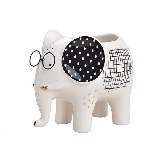 Bloempot Olifant wit 21 cm