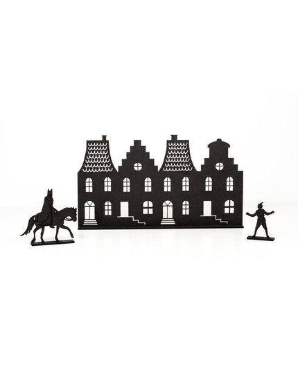 Grachtenpandjes met Sint op Paard met piet