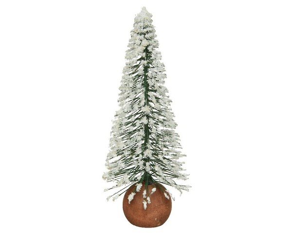 Mini kerstboom met sneeuw dia7x22cm