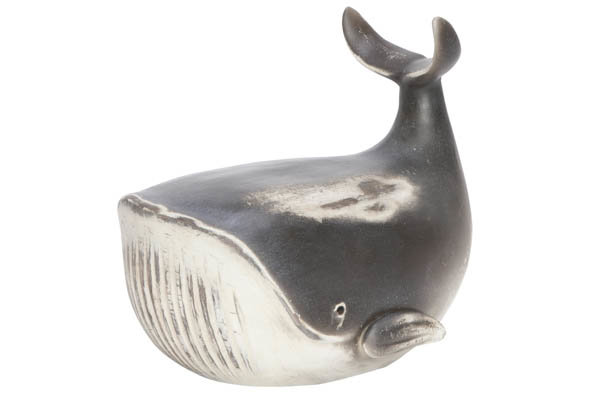 WALVIS GRIJSBLAUW 10,5X8,5XH10,5CM RESIN