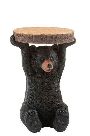 Bijzettafel Beer Poly Donkerbruin J-Line