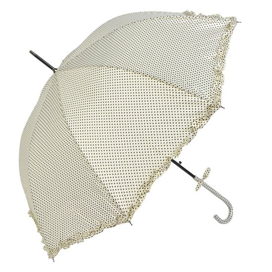Paraplu stippen wit zwart  vintage