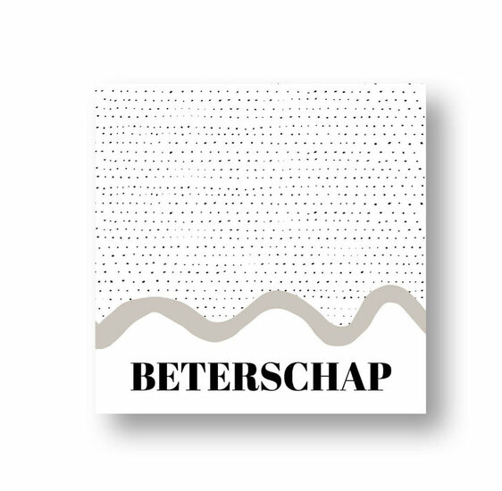 Bubbele Kaart met envelop  Beterschap