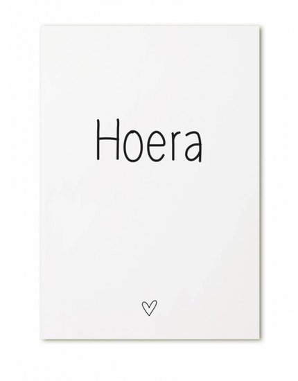 GRATIS BIJ EEN BESTELLING !/Kaart  Hoera - hartje