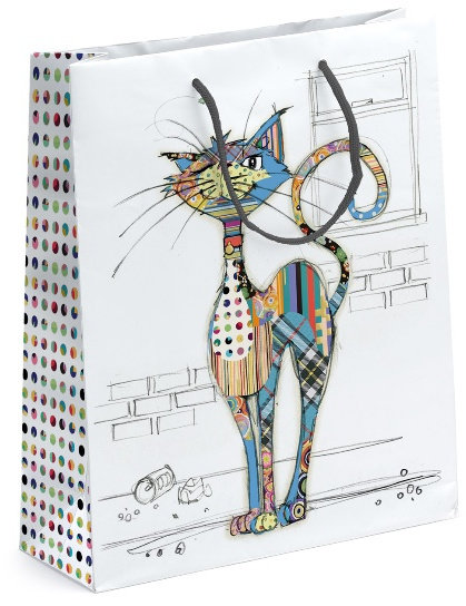 CAT DESIGN GIFT BAG/ CADEAU TAS KAT FELINE