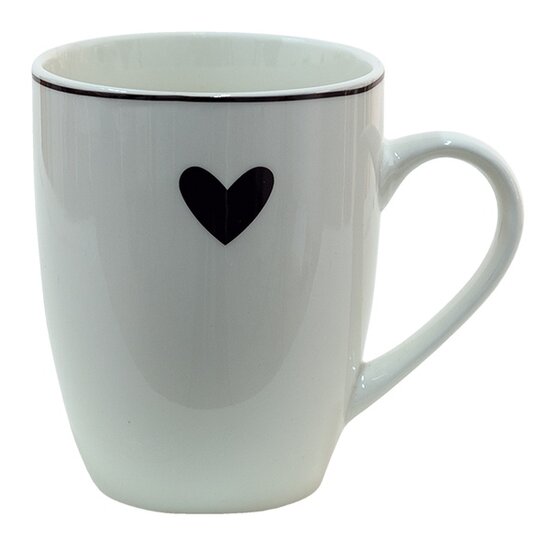 MOK HARTJE 350 ML WIT, ZWART CLAYRE & EEF 