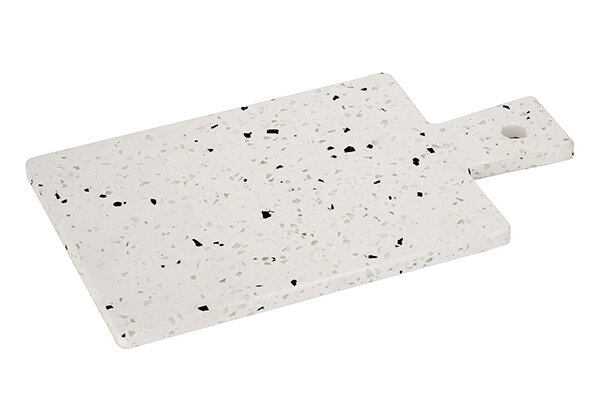 TERRAZZO TRAY 29X17CM WIT RECHTHOEK