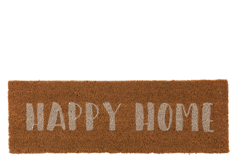 Deurmat Happy Home Kokos Naturel/Wit J-Line