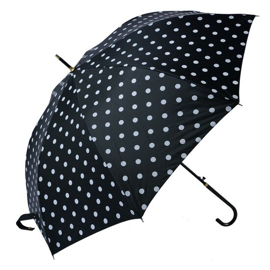 Paraplu zwart wit stippen