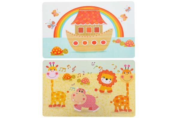 PLACEMAT SET 2 BOOT-DIEREN 43,5X28CM KIDS