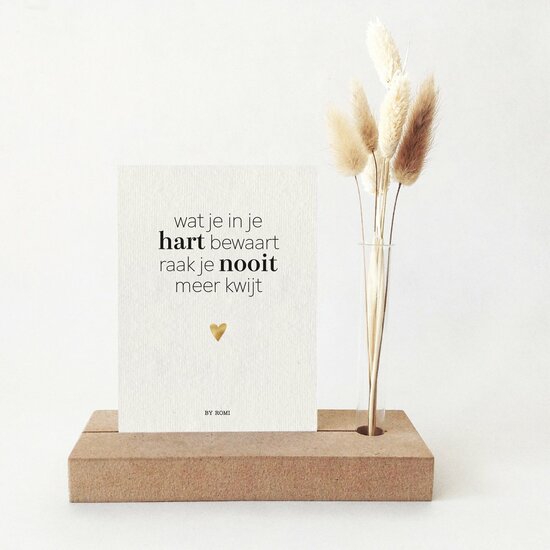 Memory Shelf gold/ Kaart Wat je in je hart bewaart..