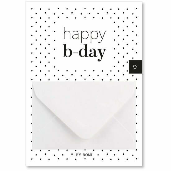 Geldkaart / Happy b-day / Stippen